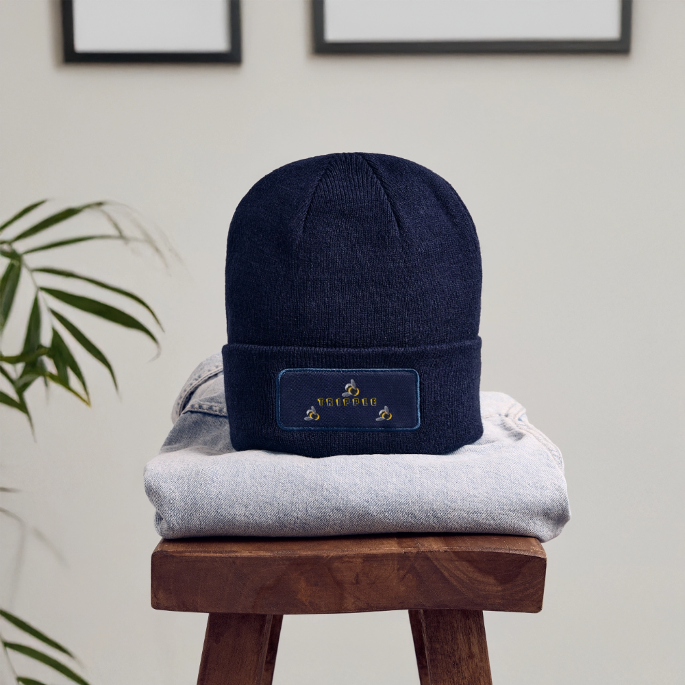 TRIPPLE B'S Patch Beanie - navy