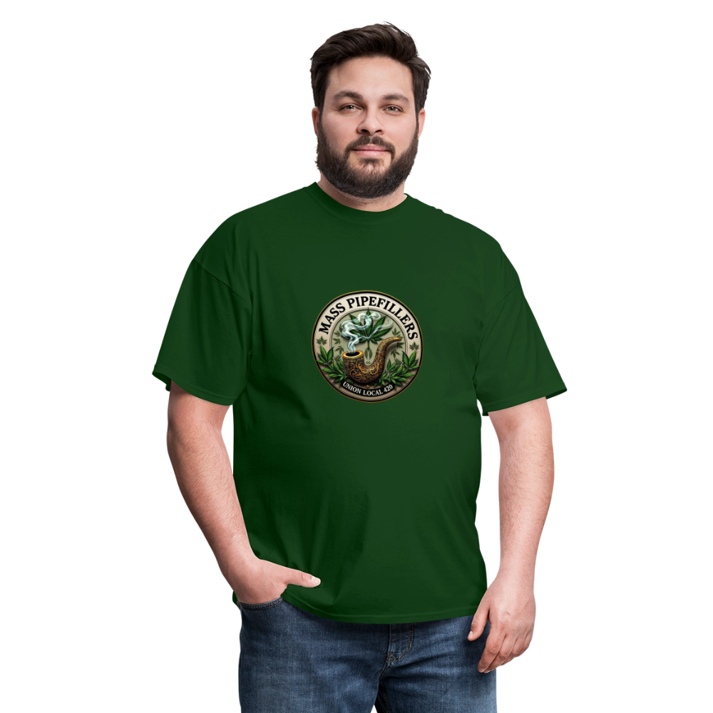 THE ORIGINAL MASS PIPEFILLERS UNION LOCAL 420 Unisex Classic T-Shirt - forest green