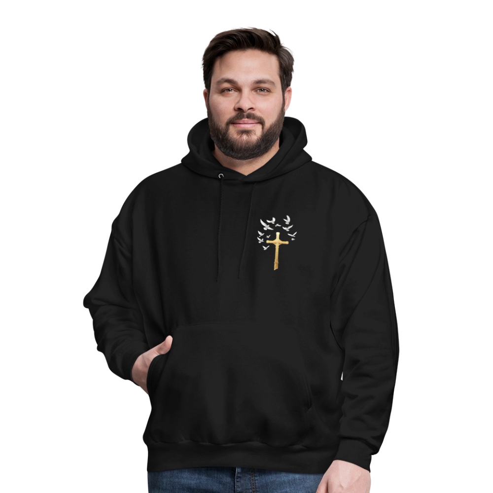 DOVES LATIN with CROSS Men's Hoodie - black