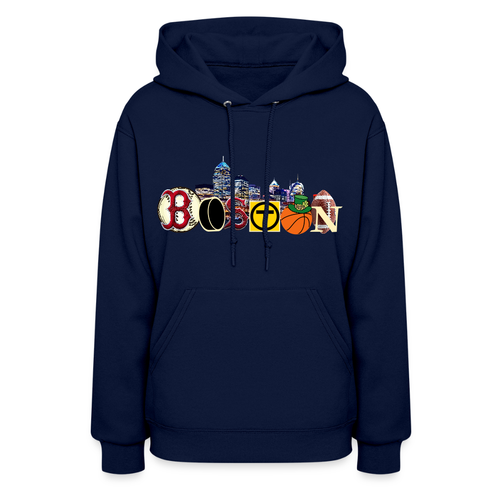 BOSTON SKYLINE Women's Hoodie - navy