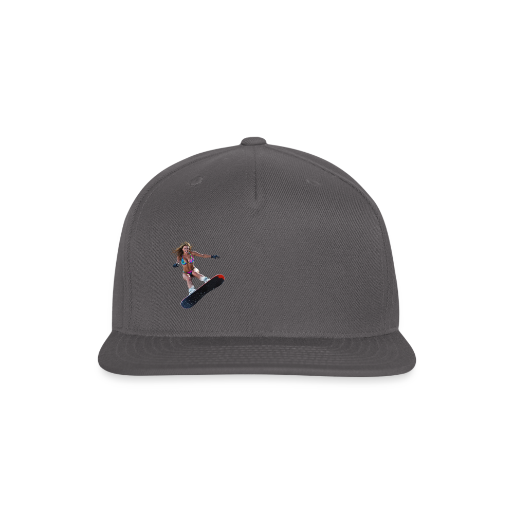Snow Bunny 1 Authentic Snapback Baseball Cap - dark grey