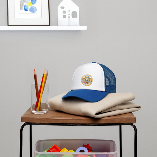 AMERICA 250 Kid's Trucker Cap - white/royal blue