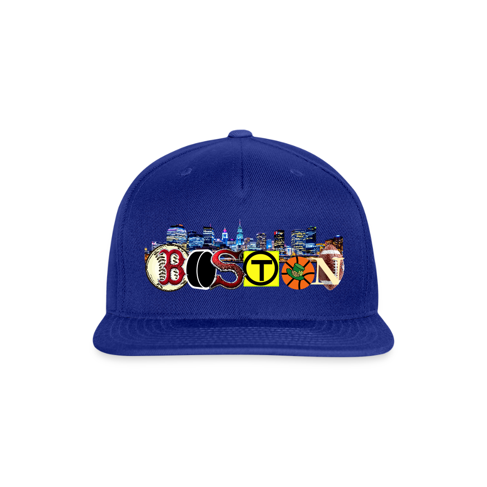 BOSTON SKYLINE The Authentic Snapback Baseball Cap - royal blue