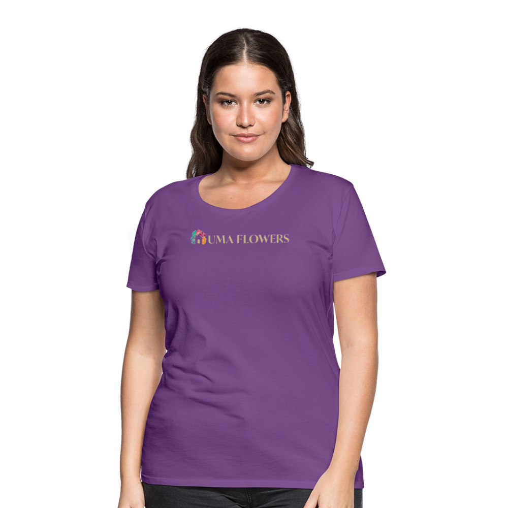 UMA FLOWERS Women’s Premium T-Shirt - purple