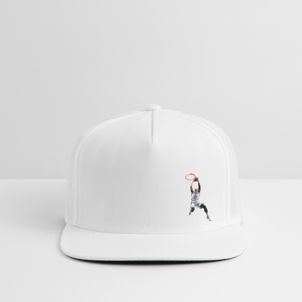 DUNK BALL Snapback Baseball Cap - white