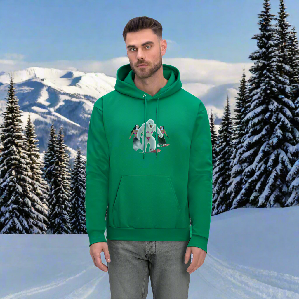 BIKINI ABOMINAL & NUNS SNOWBOARDERS Men's Hoodie - kelly green