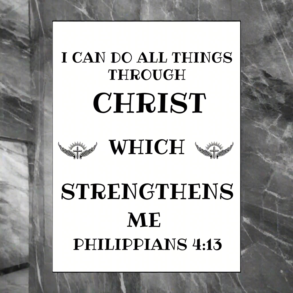 SIE CAPS PHILIPPIANS 4:13 Poster 18x24 Poster 18x24 - white