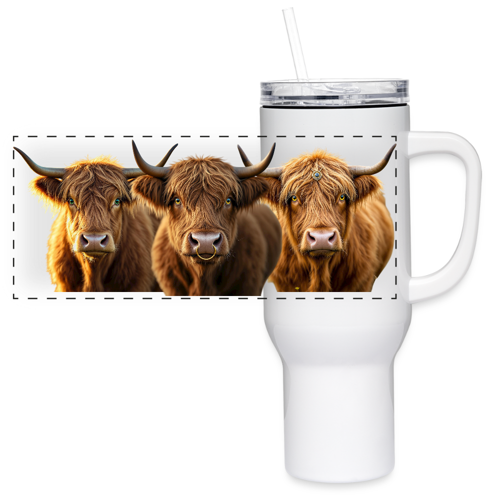 ANNA HIGHLAND 40 oz Travel Tumbler - white