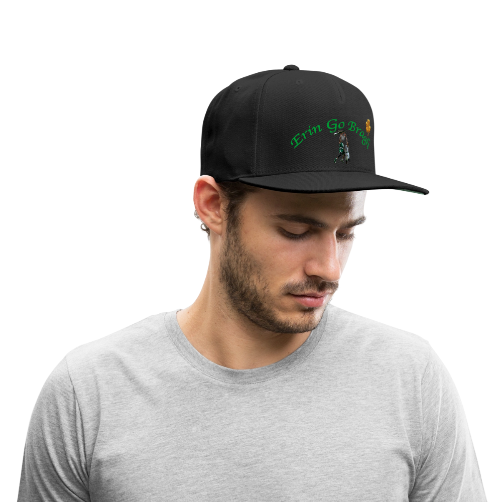 ERIN GO BRAGH GOLD Snapback Baseball Cap - black