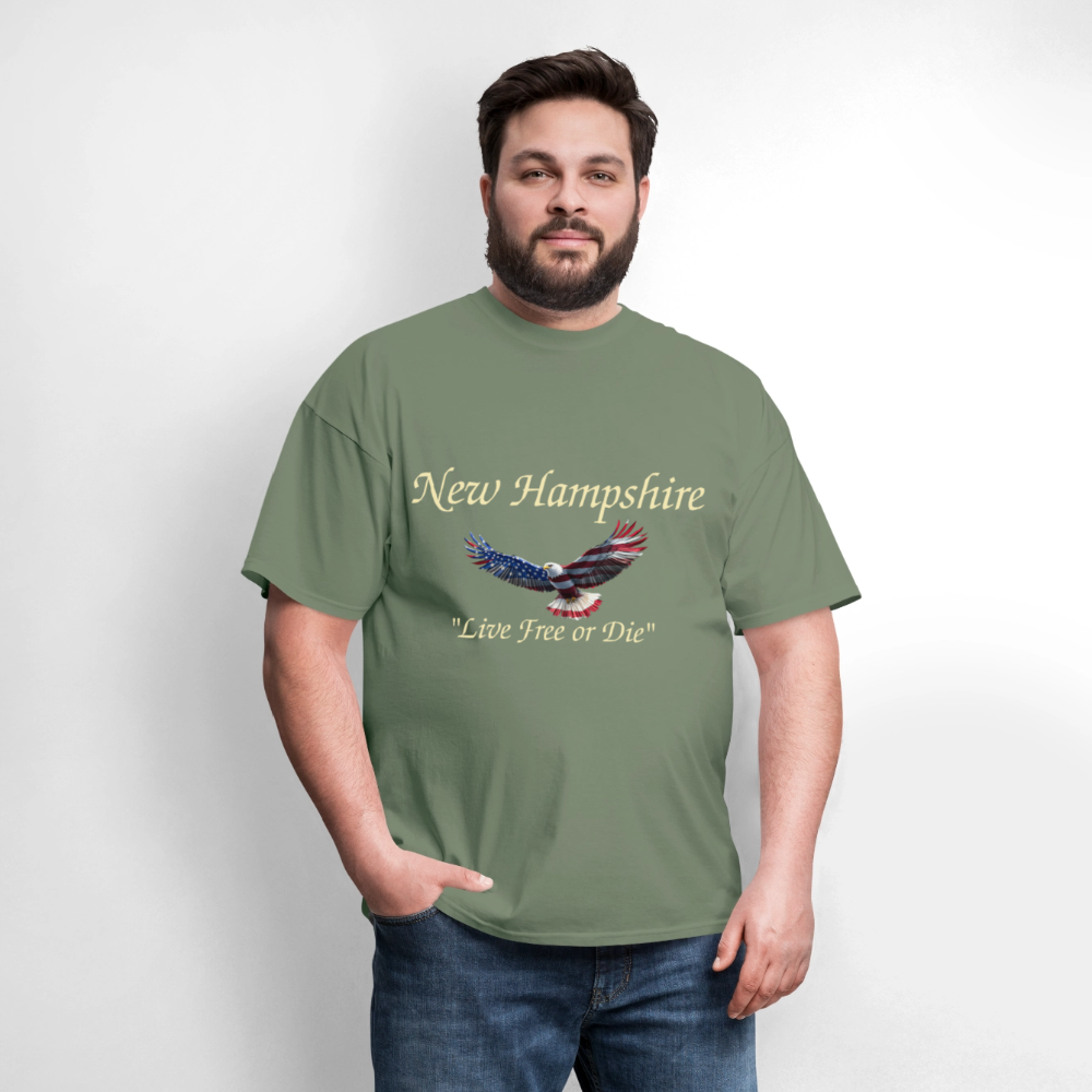 NH Live Free or Die Flying Eagle Unisex Classic T-Shirt - military green