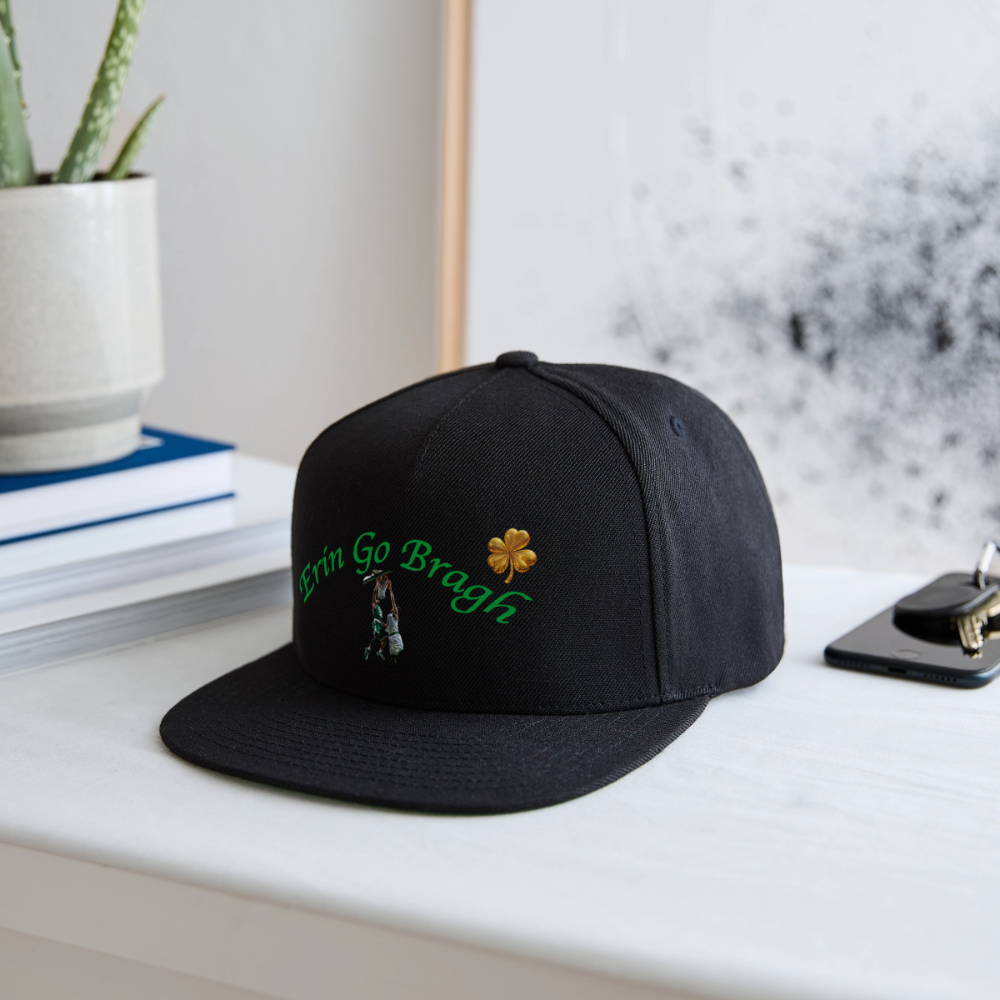 ERIN GO BRAGH GOLD Snapback Baseball Cap - black