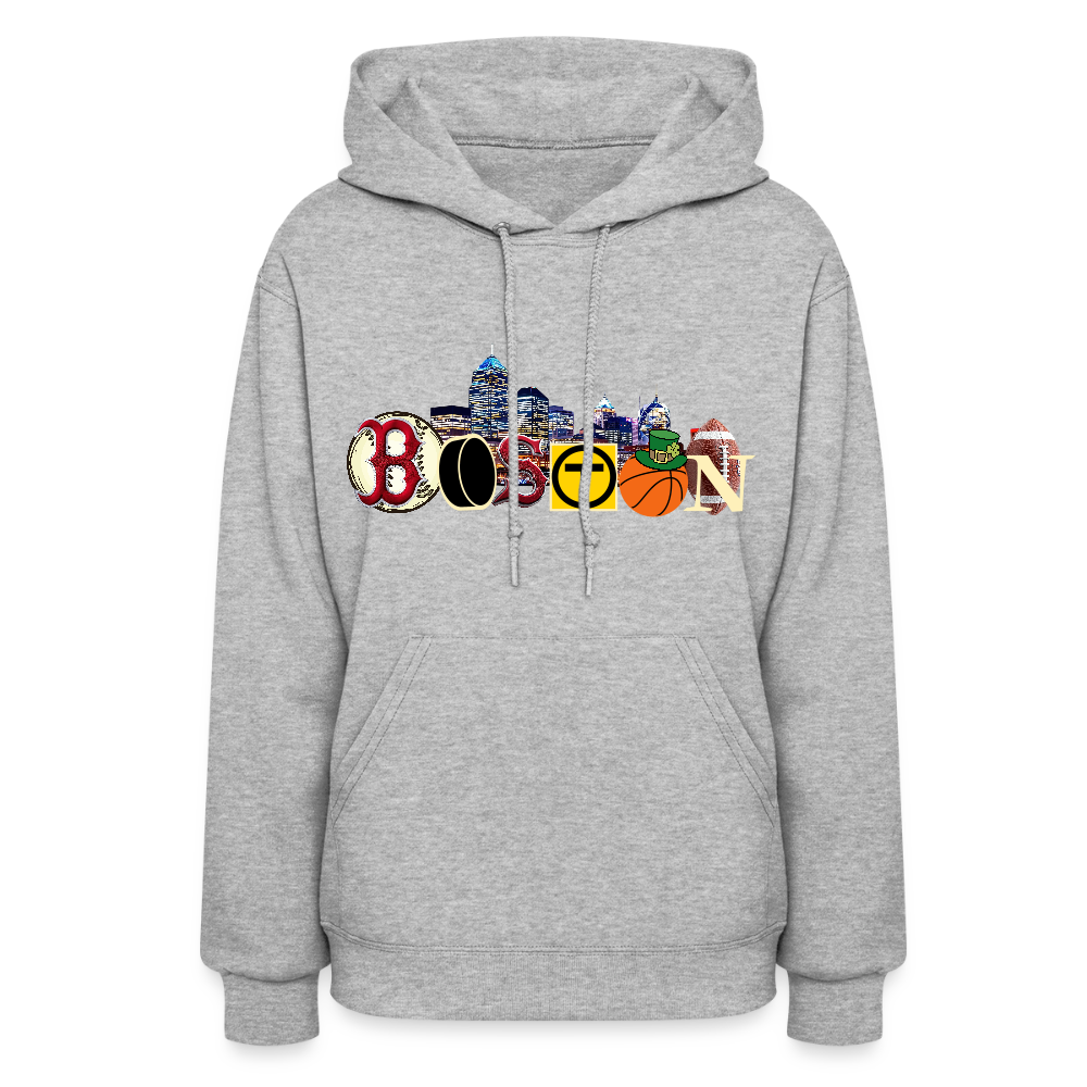 BOSTON SKYLINE Women's Hoodie - heather gray