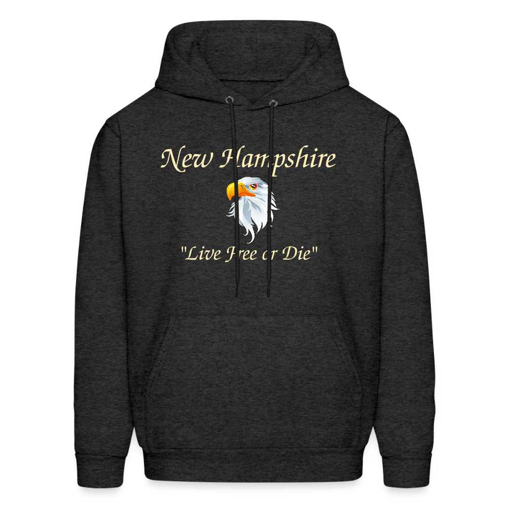 NH Live Free or Die Men's Hoodie - charcoal grey