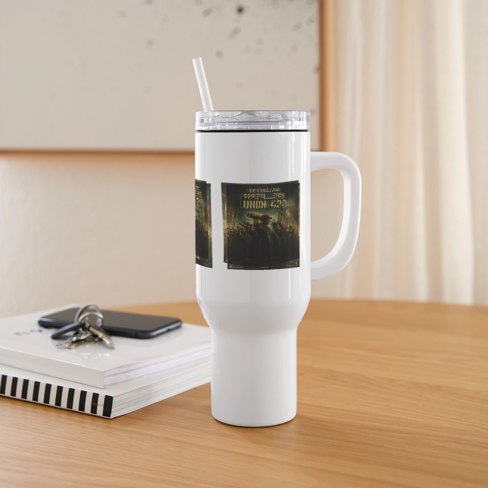 THE ORIGINAL NEW ENGLAND PIPEFILLERS UNION 420 stainless Steel 40 oz Travel Tumbler - white