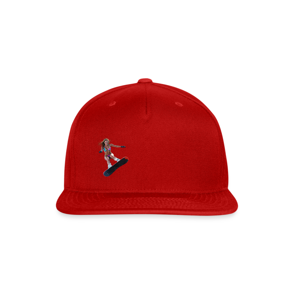 Snow Bunny 1 Authentic Snapback Baseball Cap - red