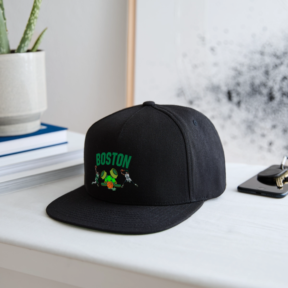 BOSTON B BALL Original Snapback Baseball Cap - black