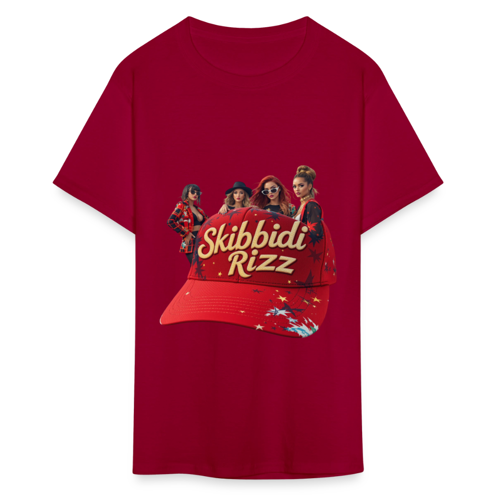Skibbidi Rizz Authentic Unisex Classic T-Shirt - dark red