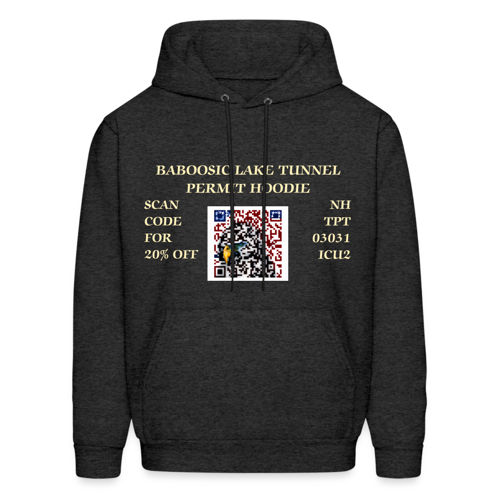 BABOOSIC LAKE TUNNEL PERMIT Men's Hoodie - charcoal grey
