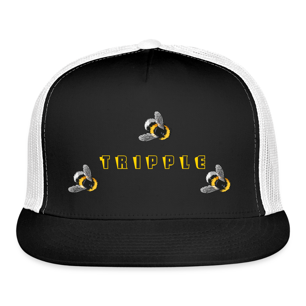 TRIPPLE B'S CAMO Trucker Hat - black/white