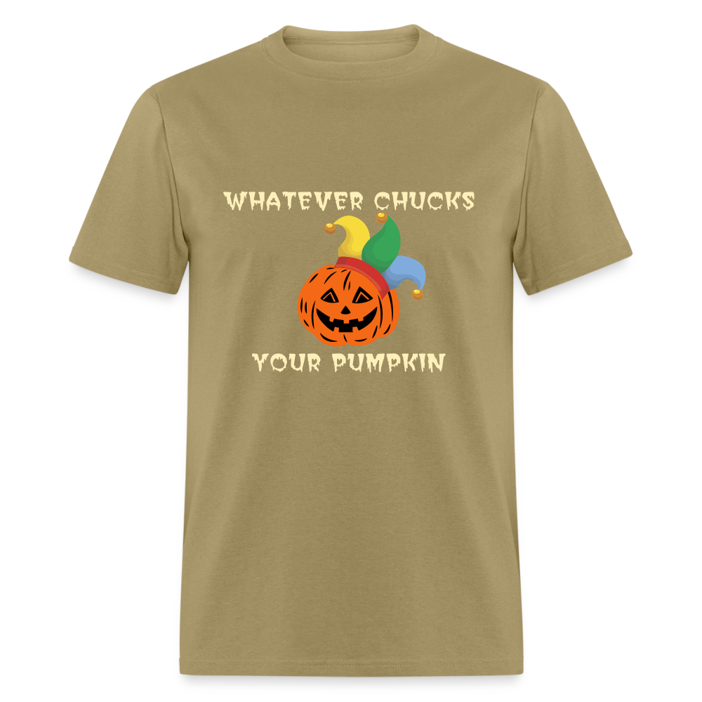 SIE CAPS WHATEVER CHUCKS YOUR PUMPKIN Hanes Unisex T-Shirt - khaki