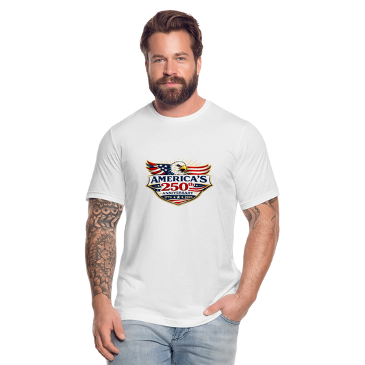 AMERICA'S 250th ANNIVERSARY Unisex Jersey T-Shirt by Bella + Canvas - white