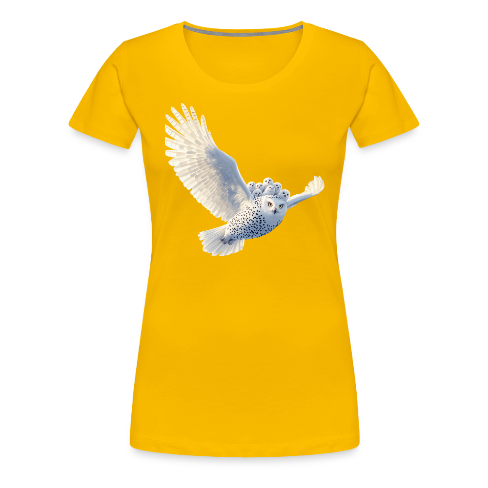 HOOTIE SNOW OWLS Women’s Premium T-Shirt - sun yellow