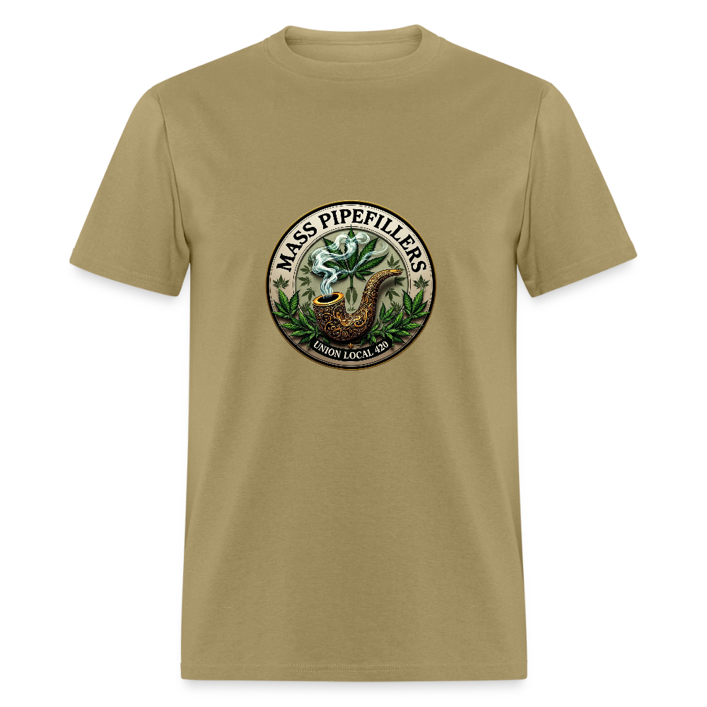 THE ORIGINAL MASS PIPEFILLERS UNION LOCAL 420 Unisex Classic T-Shirt - khaki