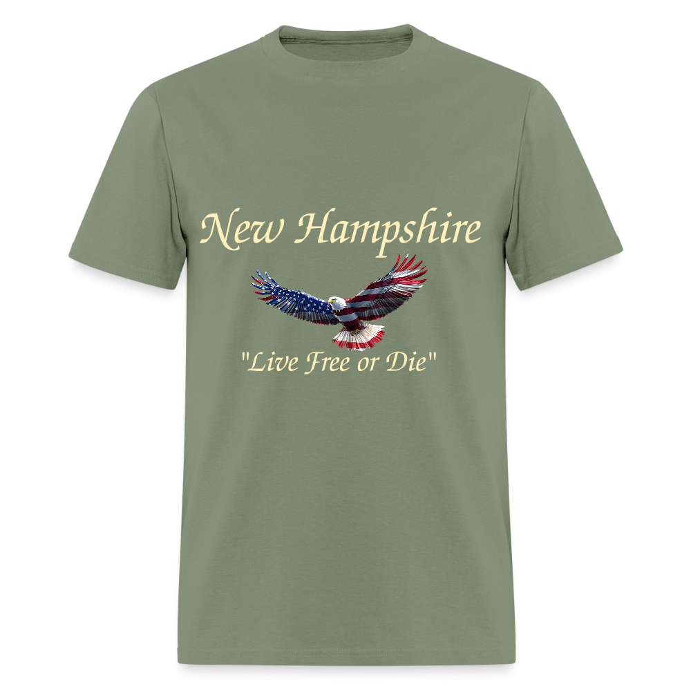 NH Live Free or Die Flying Eagle Unisex Classic T-Shirt - military green