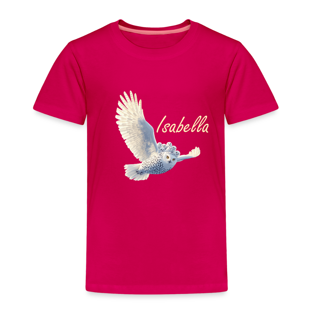 Isabella Snow Owl Toddler Premium T-Shirt - dark pink