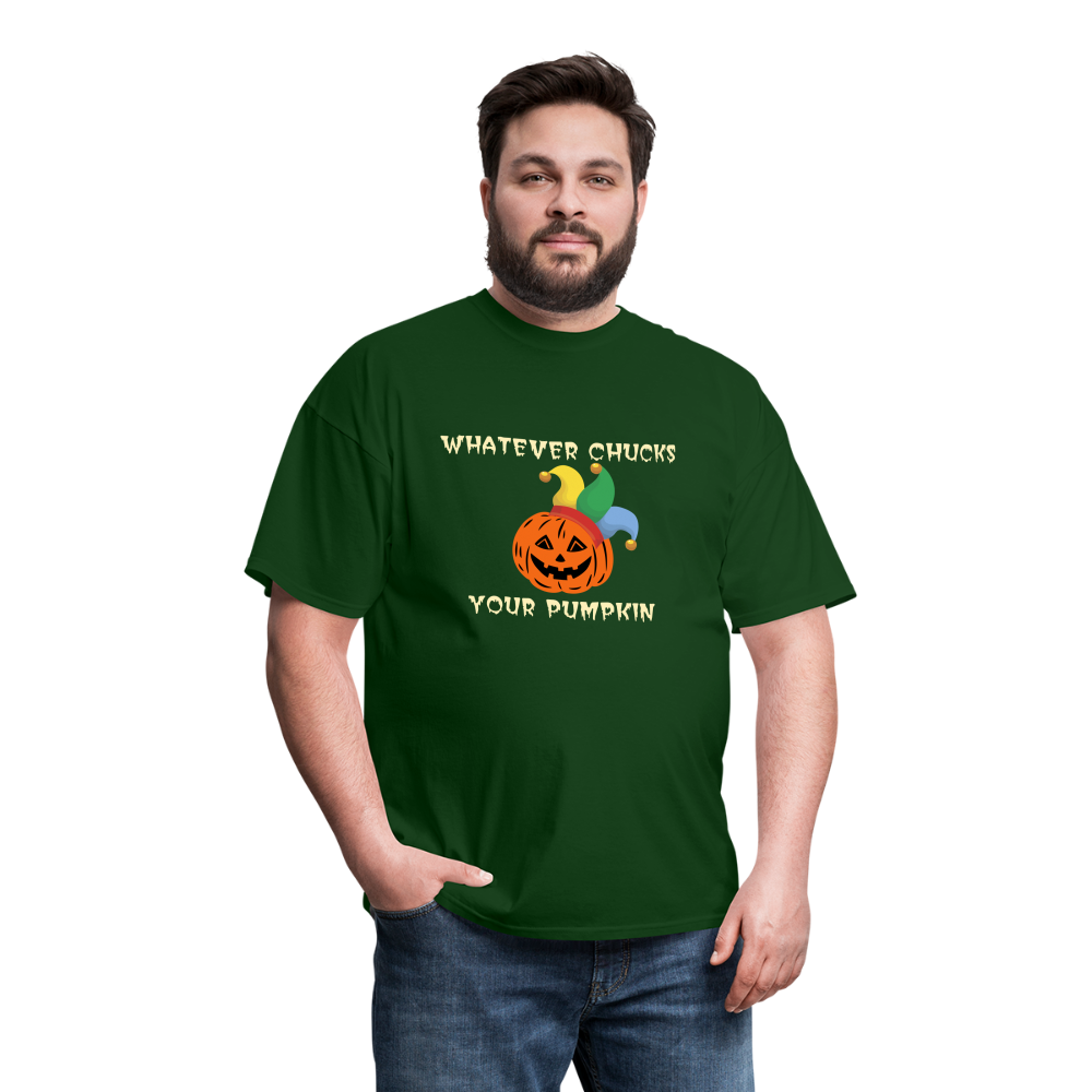 SIE CAPS WHATEVER CHUCKS YOUR PUMPKIN Hanes Unisex T-Shirt - forest green