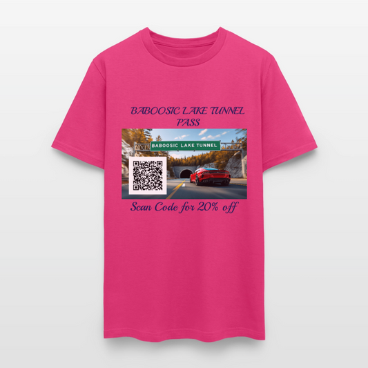 BABOOSIC LAKE TUNNEL PASS TEE - fuchsia