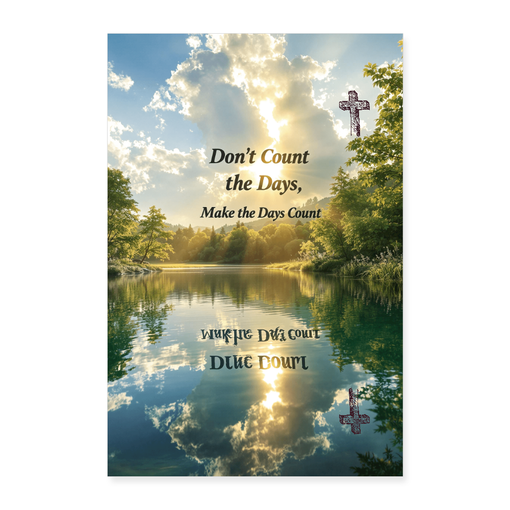 Make the Days Count Poster 12x8 - white