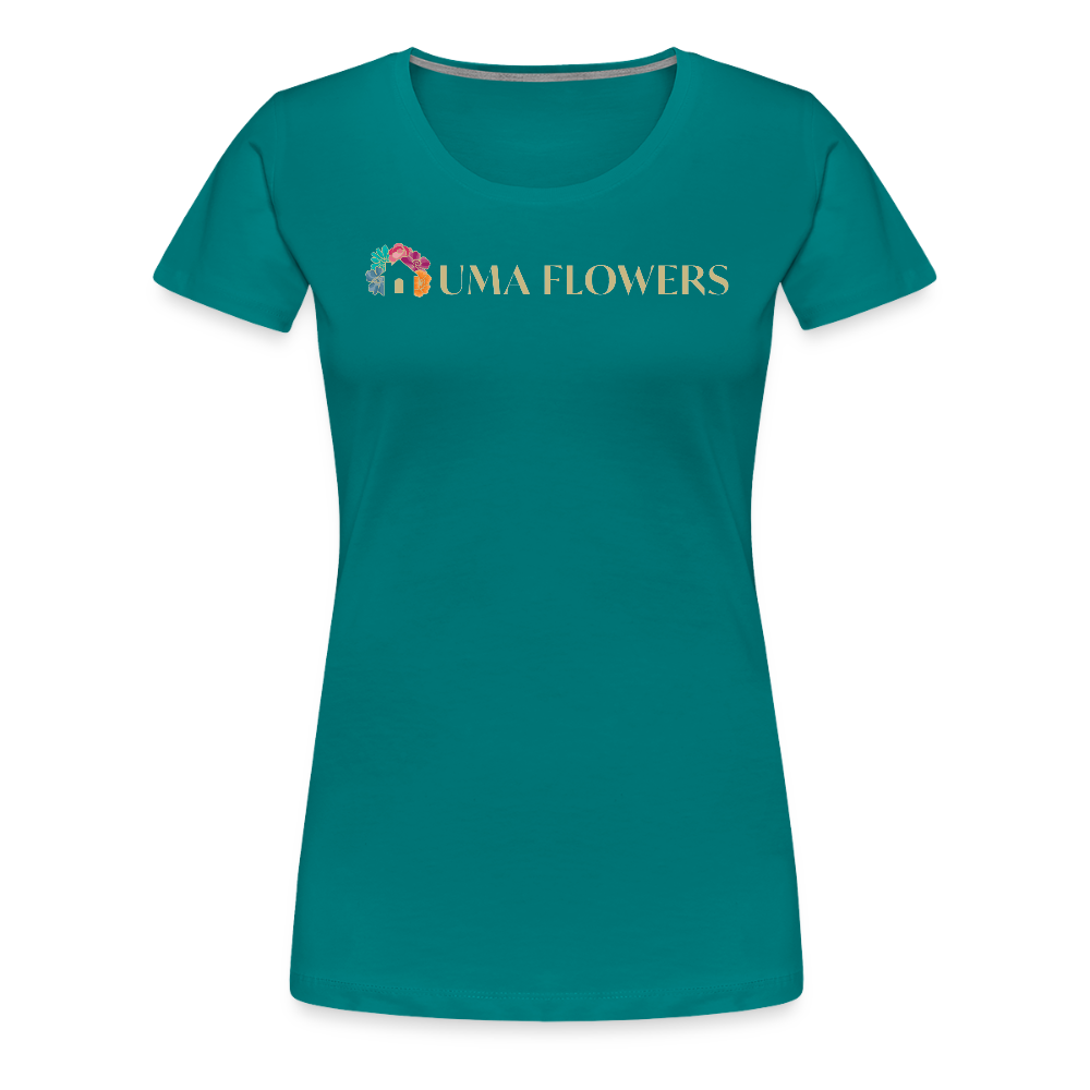 UMA FLOWERS Women’s Premium T-Shirt - teal