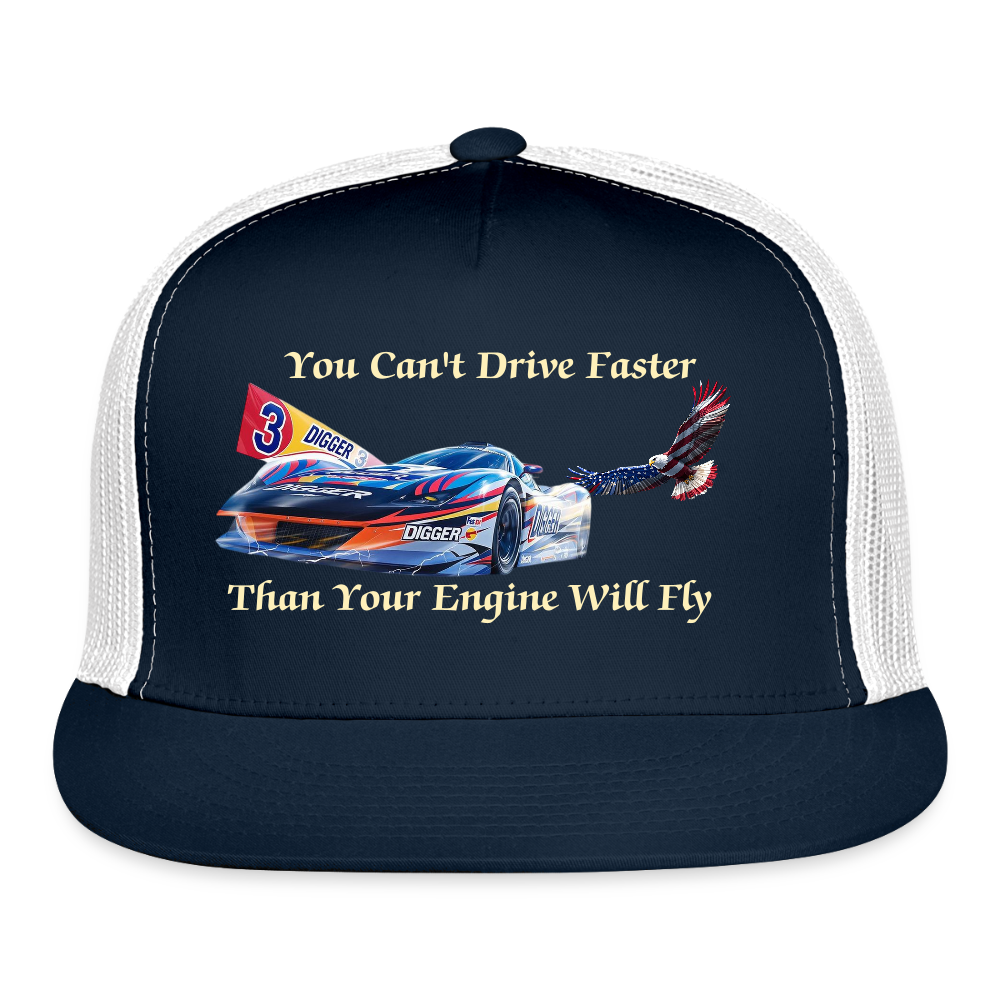Drive Faster Digger 3 Trucker Hat - navy/white