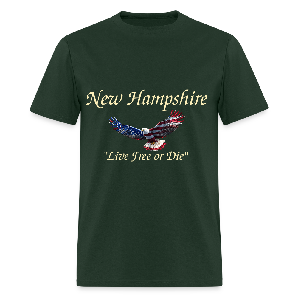NH Live Free or Die Flying Eagle Unisex Classic T-Shirt - forest green