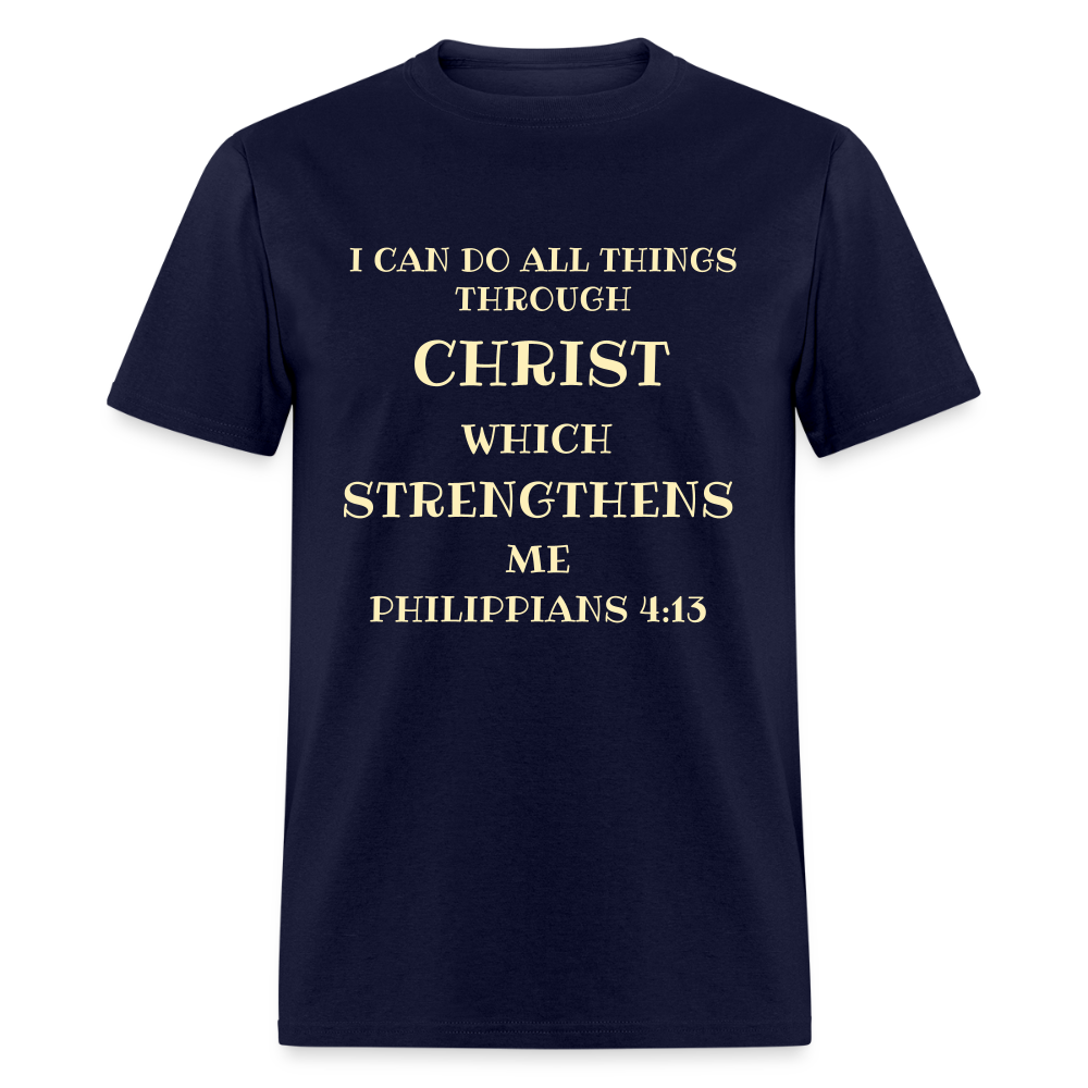 Philippians 4:13 Men's Unisex Classic T-Shirt - navy