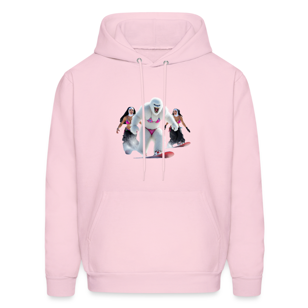BIKINI ABOMINAL & NUNS SNOWBOARDERS Men's Hoodie - pale pink