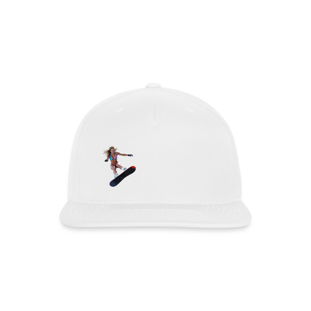 Snow Bunny 1 Authentic Snapback Baseball Cap - white