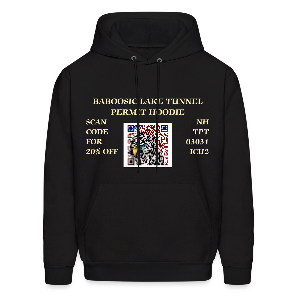 BABOOSIC LAKE TUNNEL PERMIT Men's Hoodie - black