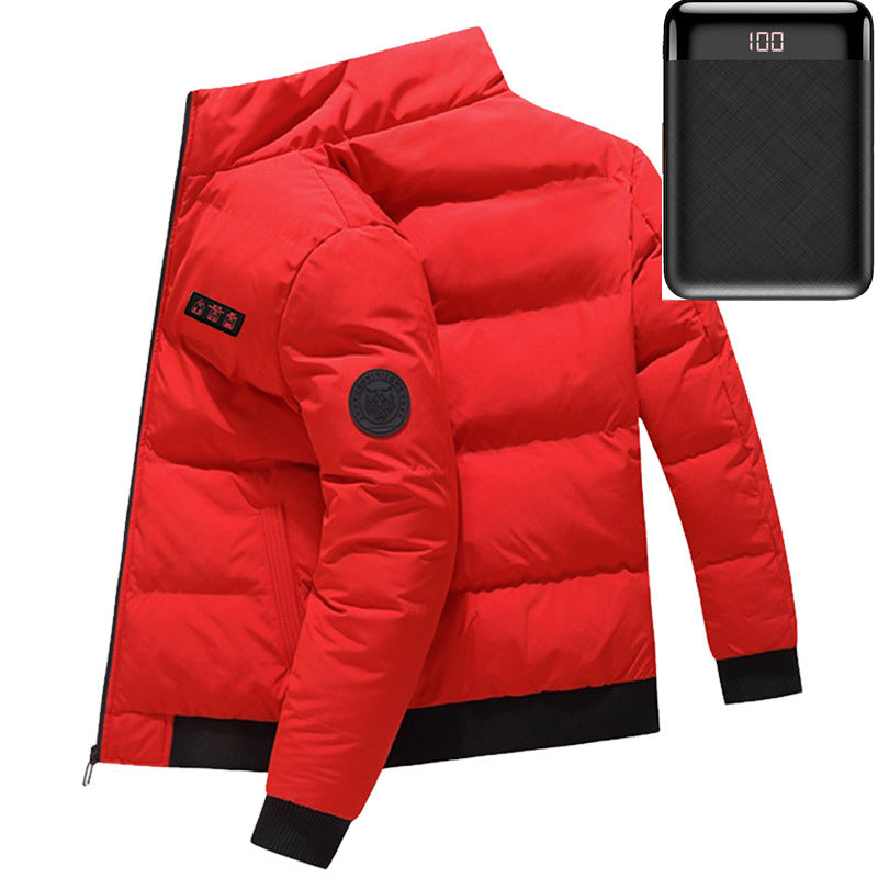 Heated Jacket. Windproof Cotton Padded Clothes USB Heating Winter