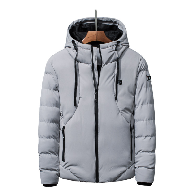 Men, Women Cotton Coat USB Smart Electric Heated Jackets Winter Thicken Down Hooded