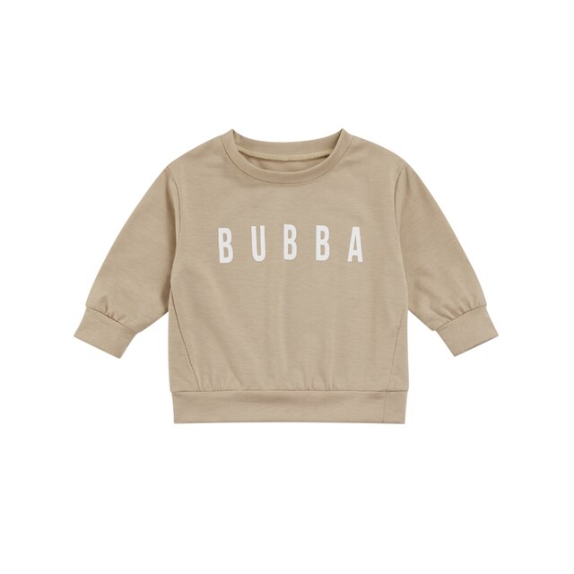 Toddler Solid Letter Print Pullover