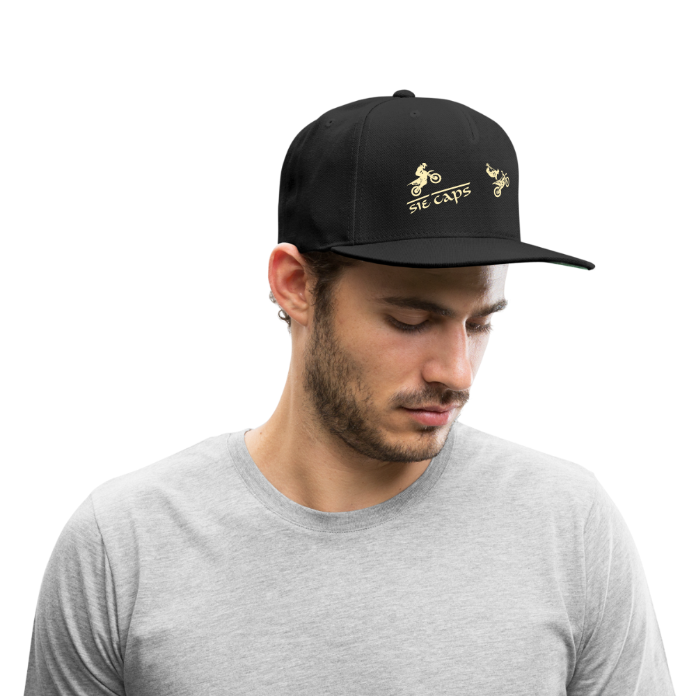 Snapback Baseball Cap - black