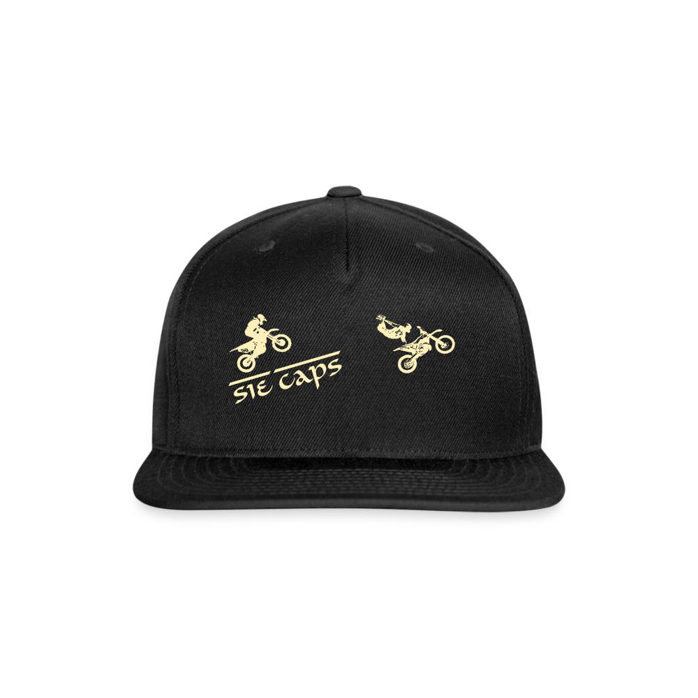 Snapback Baseball Cap - black