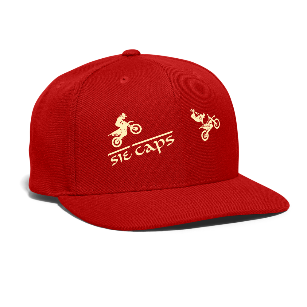 Snapback Baseball Cap - red