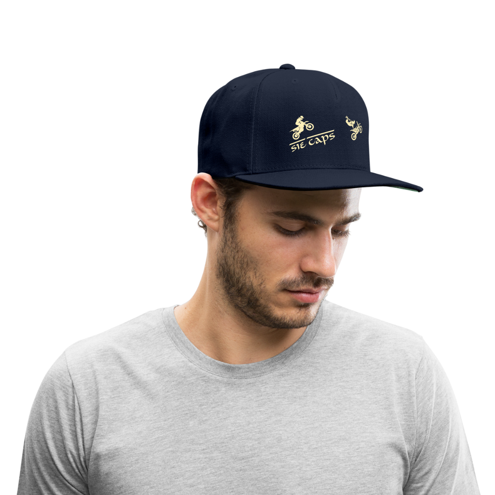 Snapback Baseball Cap - navy