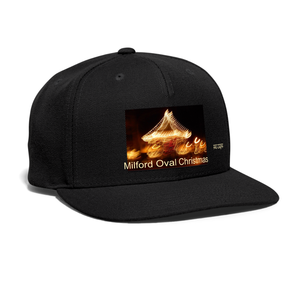 Snapback Baseball Cap - black