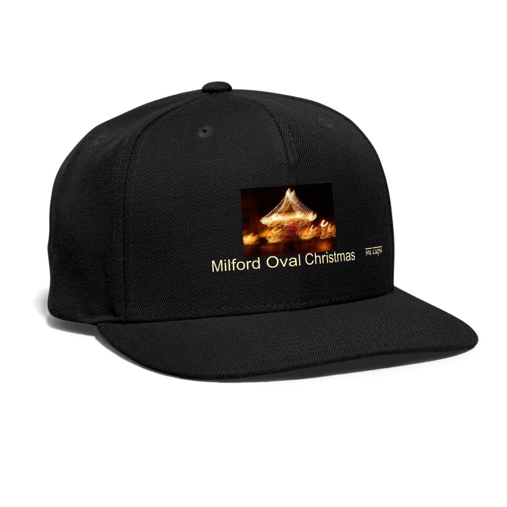 Snapback Baseball Cap - black