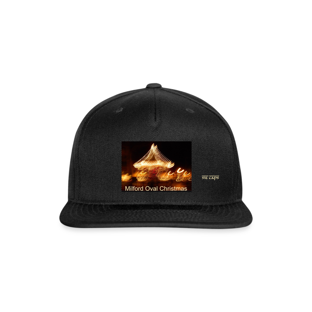 Snapback Baseball Cap - black