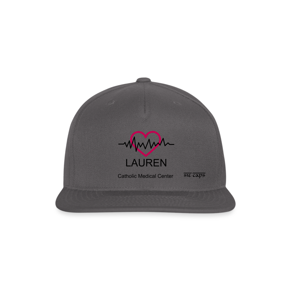 LAUREN Snapback Baseball Cap - dark grey